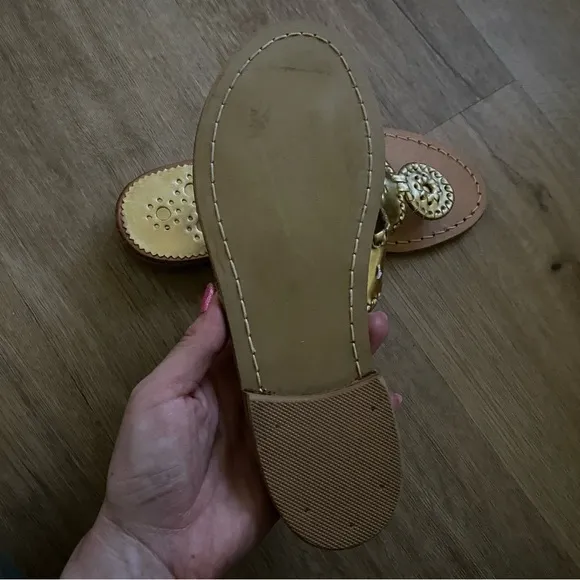 Jack Rogers Flat Sandal Gold NEW