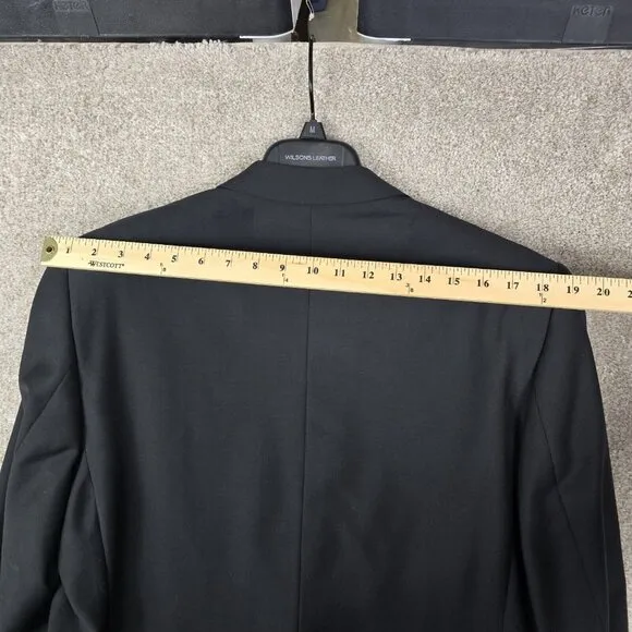 Jack Victor DUXE Tuxedo Jacket 42 S Pants 38&quot; x 28&quot; Hemmed All Black Satin Lapel