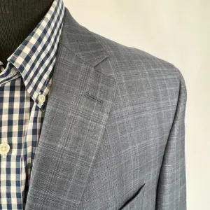 Jack Victor Loro Piana Super 130 Blazer Jacket Men Plaid 2 Button 39