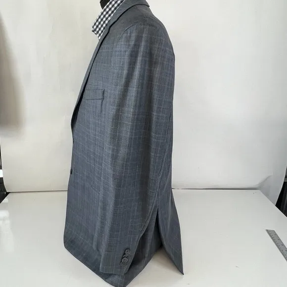 Jack Victor Loro Piana Super 130 Blazer Jacket Men Plaid 2 Button 39