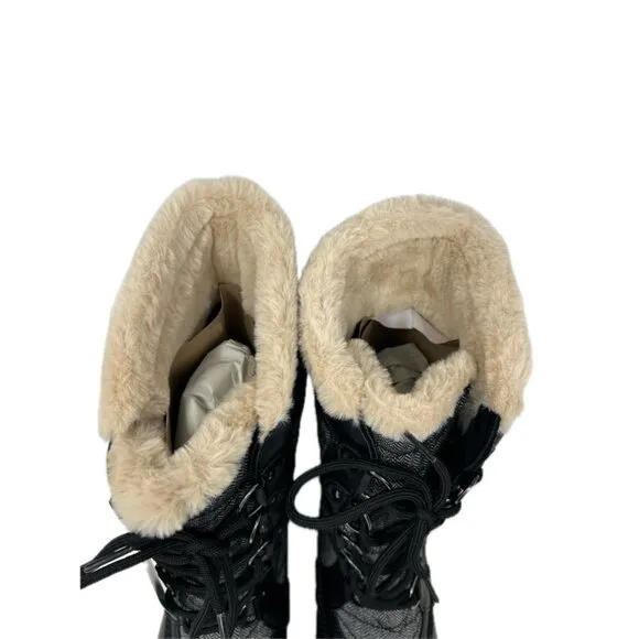Jambu Black Herringbone Chilly Water Resistant Duck Boot 9.5M