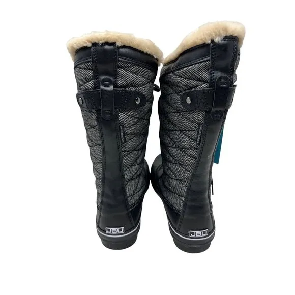 Jambu Black Herringbone Chilly Water Resistant Duck Boot 9.5M
