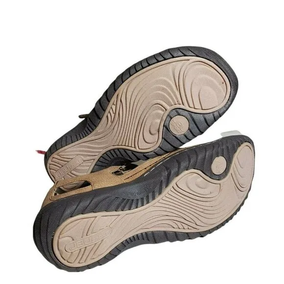 JBU Womens Meadow Tan Brown Round Toe Casual Mary Jane Flat Shoes Flats Size 8M