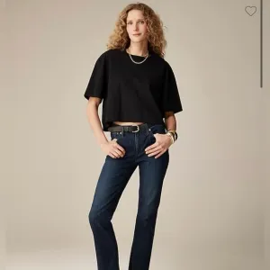 J.Crew 9&quot; demi-boot crop jean in Dark Worn wash