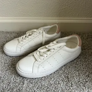 J.Crew Leather Sneakers in white/blush size Women’s 8