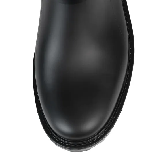 Jeffrey Campbell Controller Moto Inspired Water Resistant Rain Boots Sz 9 Black