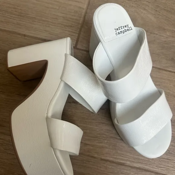Jeffrey Campbell White Women's Platform Sandals