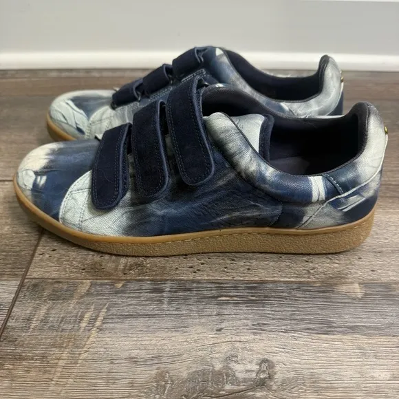 Jerome Dreyfuss Beth Sneakers FR 39 Blue White Tie Dye Gum Sole Velcro Marant
