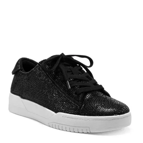 JESSICA SIMPSON Glitter Rhinestones Lace Up Sneakers Casual Shoes