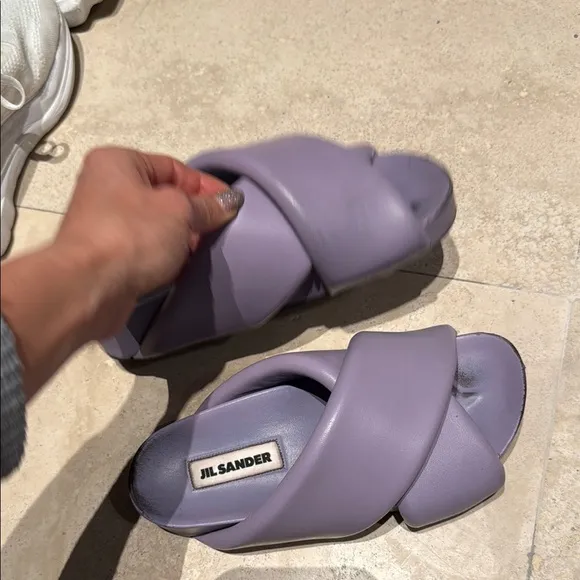 Jil Sander Women's Purple Slide Sandals