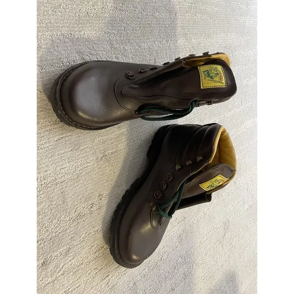 Jim Green Razorback Boots Lace-Up Water Resistant Full Grain Leather Sz 12.5