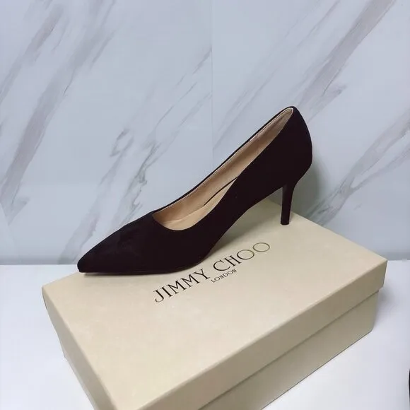 JIMMY CHOO &quot;JC diamond round button flat single ballet shoes