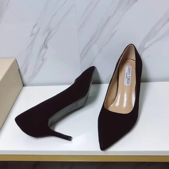 JIMMY CHOO &quot;JC diamond round button flat single ballet shoes