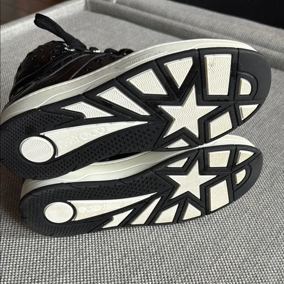 Jimmy Choo Black High-Top Sneakers