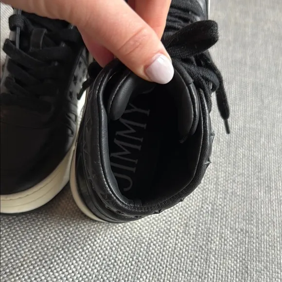 Jimmy Choo Black High-Top Sneakers