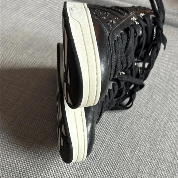 Jimmy Choo Black High-Top Sneakers