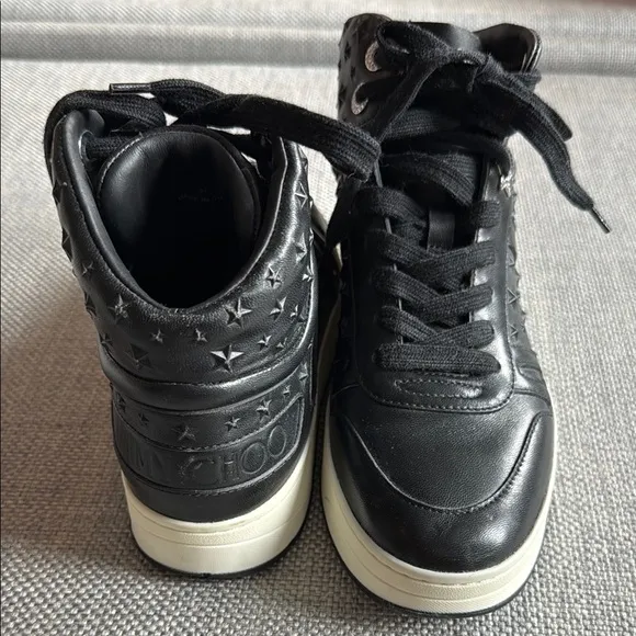 Jimmy Choo Black High-Top Sneakers