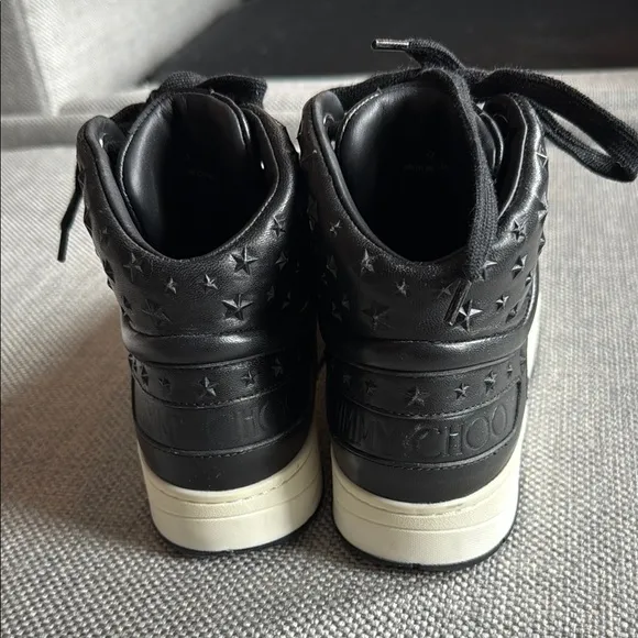Jimmy Choo Black High-Top Sneakers