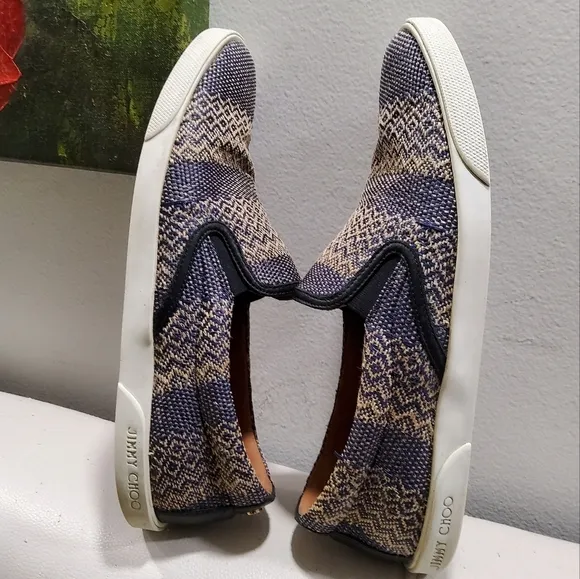 Jimmy Choo Demi Woven Skate Flat Shoes Size 41/11