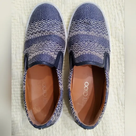 Jimmy Choo Demi Woven Skate Flat Shoes Size 41/11