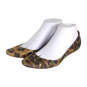 Jimmy Choo Women's US6,5-7 EU37,5 Leather Leopard Print Brown SlipOn Flat Shoes