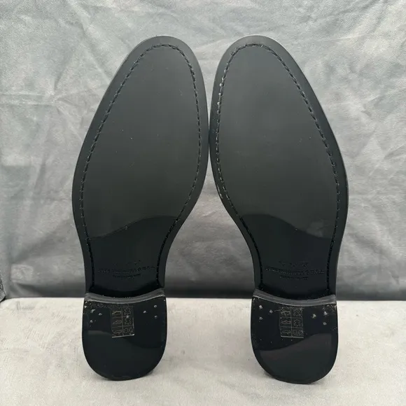 JOHN‎ VARVATOS NYC Cut Espresso Leather Slip-On Derby Shoe Size 10M