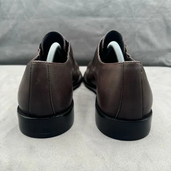 JOHN‎ VARVATOS NYC Cut Espresso Leather Slip-On Derby Shoe Size 10M