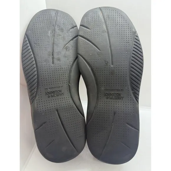Johnston &amp; Murphy Brown Leather Slip-On Men's Fisherman Sandals Shoes Sz 9 #8186
