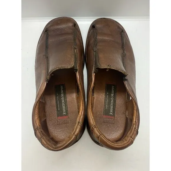 Johnston &amp; Murphy Brown Leather Slip-On Men's Fisherman Sandals Shoes Sz 9 #8186