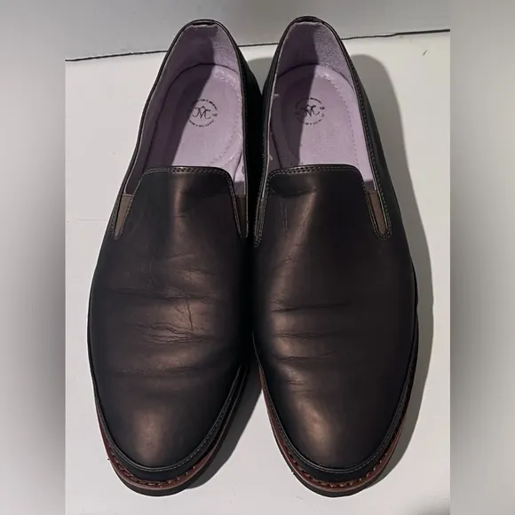 Johnston &amp; Murphy Paulette  Memory Foam Slip-On Oxfords Loafers in Bronze Size 9