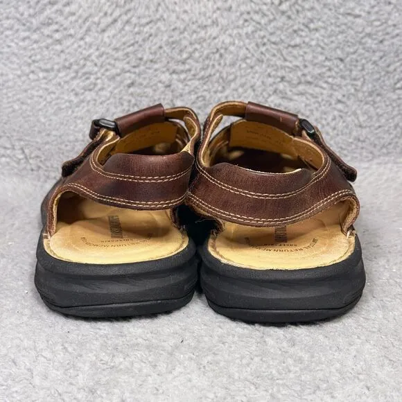 Johnston Murphy Mens Size 11 Fisherman Sandals Shoes Brown Sheepskin Leather