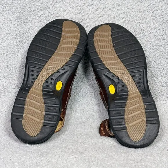 Johnston Murphy Mens Size 11 Fisherman Sandals Shoes Brown Sheepskin Leather