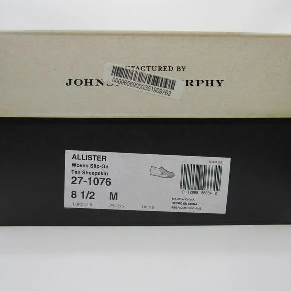 Johnston &amp; Murphy Allister Slip-On Men's Shoes Size 8.5 M - Brown