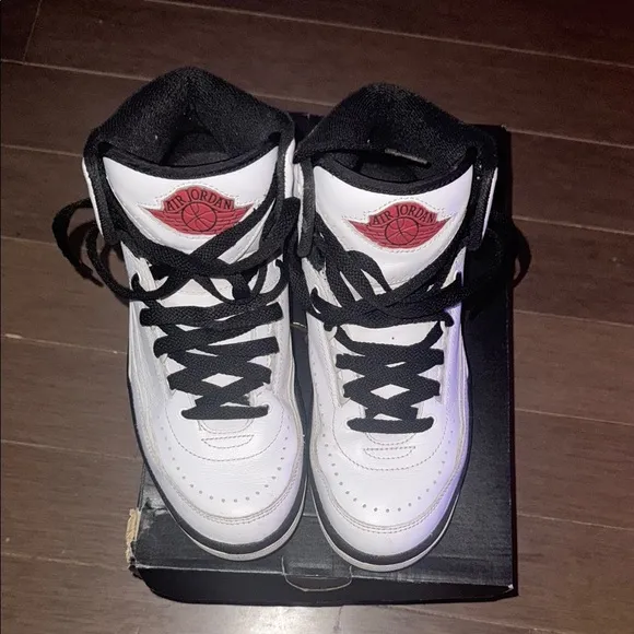 Jordan 2s White and Black Sneakers