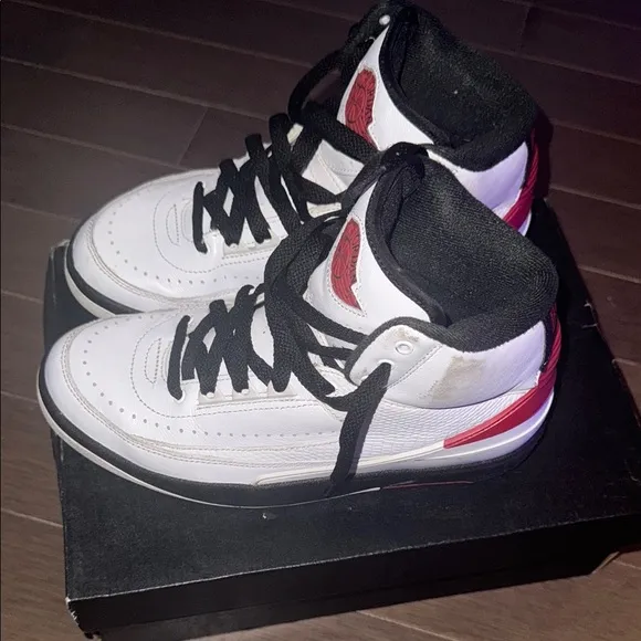 Jordan 2s White and Black Sneakers