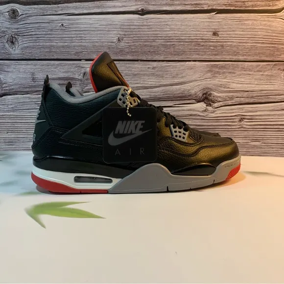 Jordan 4 Brand Reimagined Men's Black and Red Sneakers man’s size 11