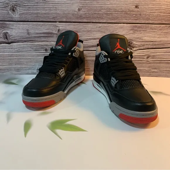 Jordan 4 Brand Reimagined Men's Black and Red Sneakers man’s size 11