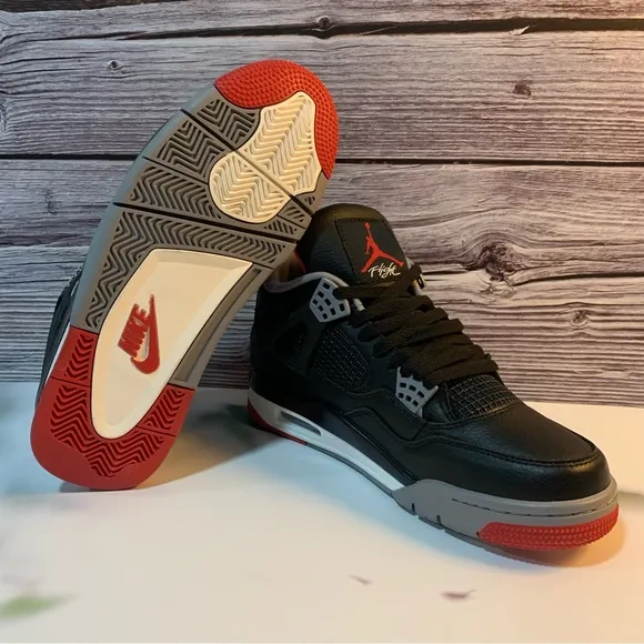 Jordan 4 Brand Reimagined Men's Black and Red Sneakers man’s size 11