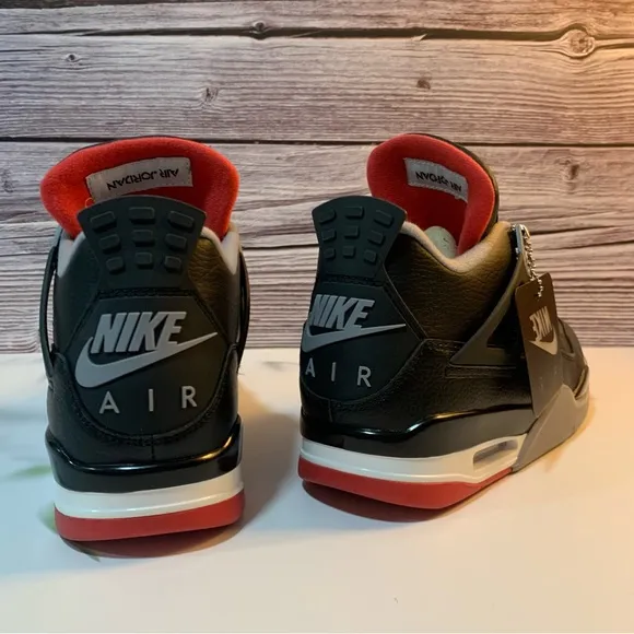 Jordan 4 Brand Reimagined Men's Black and Red Sneakers man’s size 11