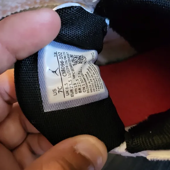 Jordan Black and White Sneakers with Velcro Strap