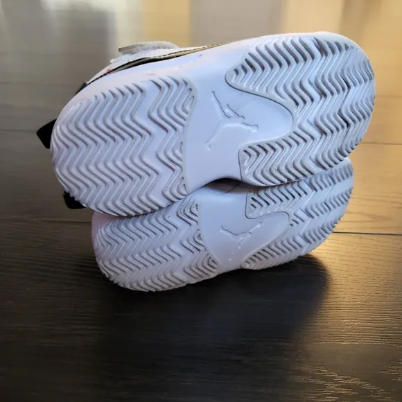 Jordan Black and White Sneakers with Velcro Strap