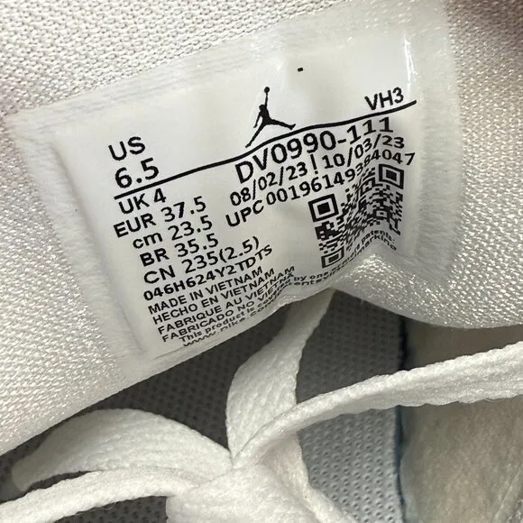 Jordan Jordan 1 Low Womens Basketball Shoes White DV0990-111 VNDS Sz 6.5