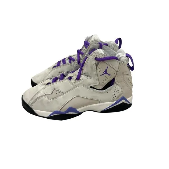 Jordan Shoes Nike Air Jordan True Flight Grey Purple Sneakers Size Youth 4.5
