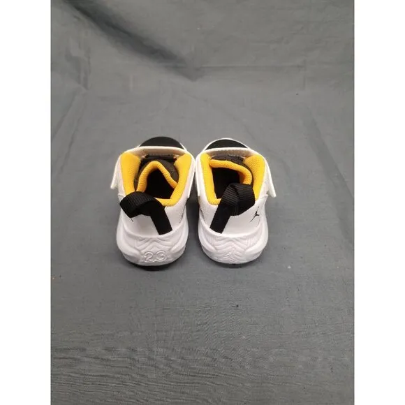 Jordan Stay Loyal Strap Sneakers White Black Taxi Children's Size 5 NEW IN BOX!
