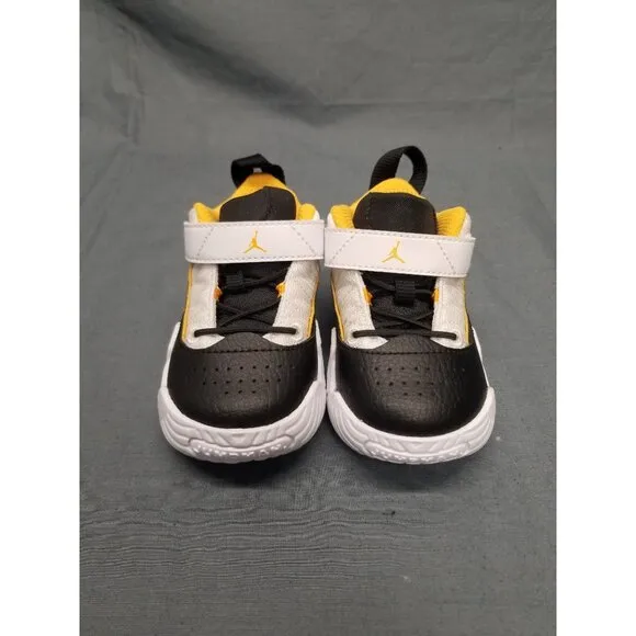 Jordan Stay Loyal Strap Sneakers White Black Taxi Children's Size 5 NEW IN BOX!