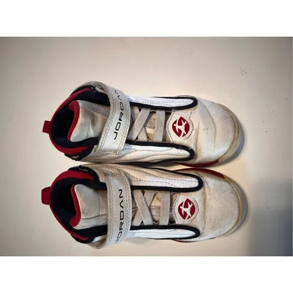 Jordan Toddler Size 10C Pro Strong Sneakers White Black Red Sporty Basketball