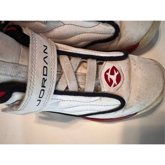 Jordan Toddler Size 10C Pro Strong Sneakers White Black Red Sporty Basketball