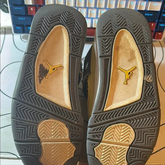 Jordan Yellow and Black Sneakers Sporty Design