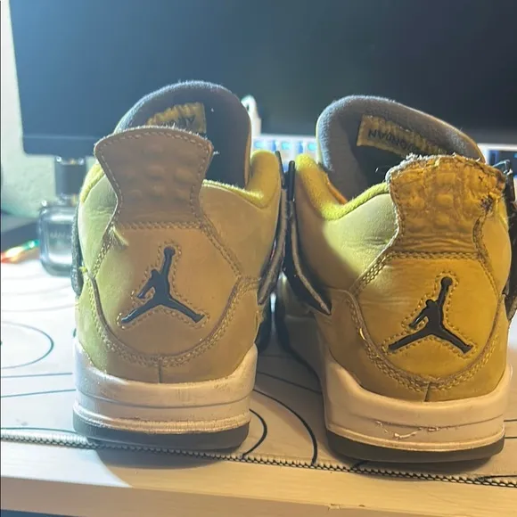 Jordan Yellow and Black Sneakers Sporty Design