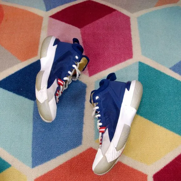 Jordan Zion 1 Youth USA Sneakers Blue Red White Lace Up DA3131-401 Size 4.5Y